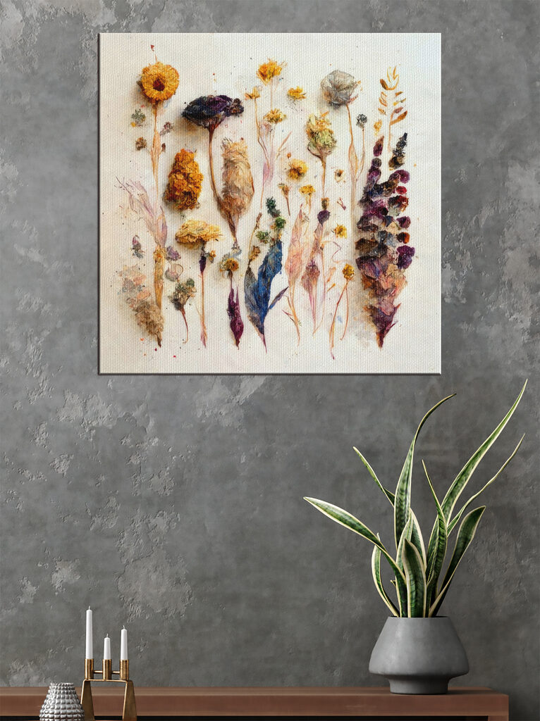 A group of dried flowers A group of dried flowers