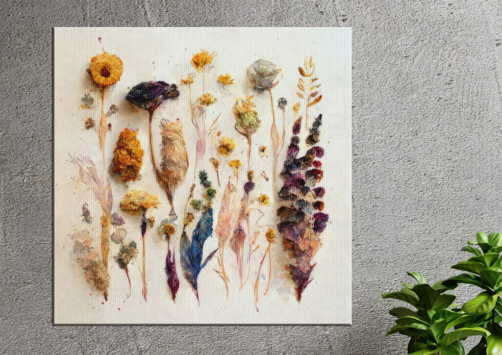 A group of dried flowers A group of dried flowers