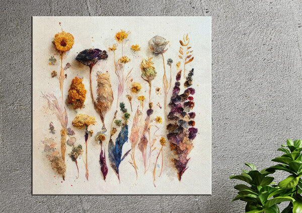 A group of dried flowers A group of dried flowers