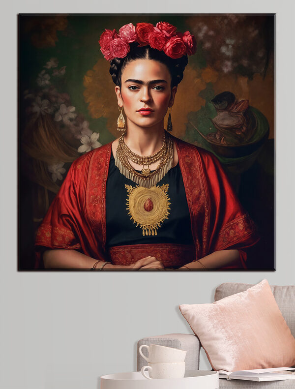 A woman with flowers in her hair