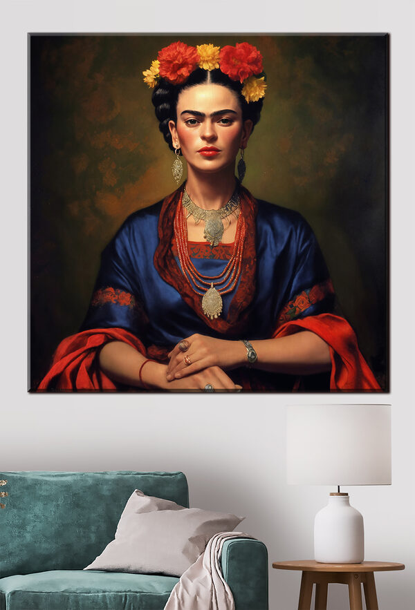 A painting of a woman with flowers in her hair A painting of a woman with flowers in her hair