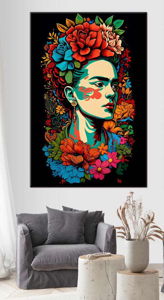 A woman with flowers in her hair A woman with flowers in her hair