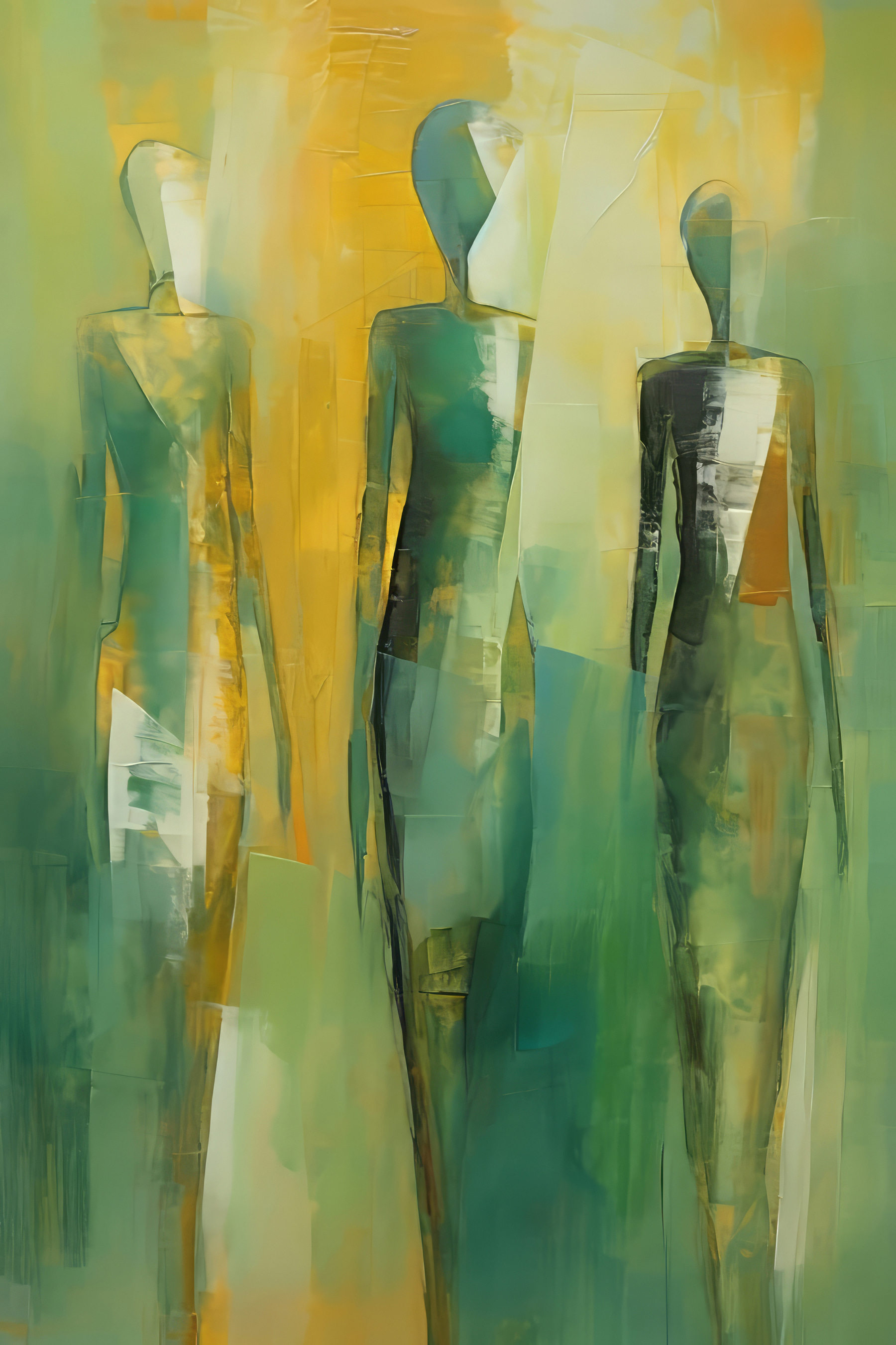 A painting of a group of people