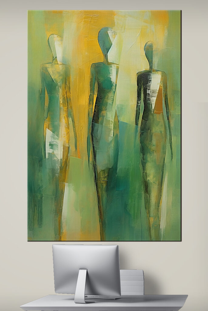 A painting of a group of people