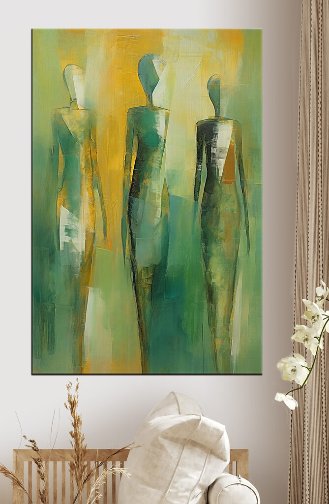 A painting of a group of people