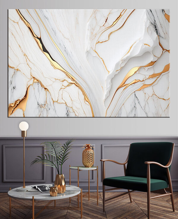 Quadri Quadri Marmo elegante con venature color ambra (COD: s34128)