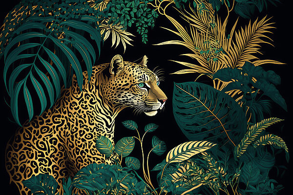 A leopard in the jungle A leopard in the jungle