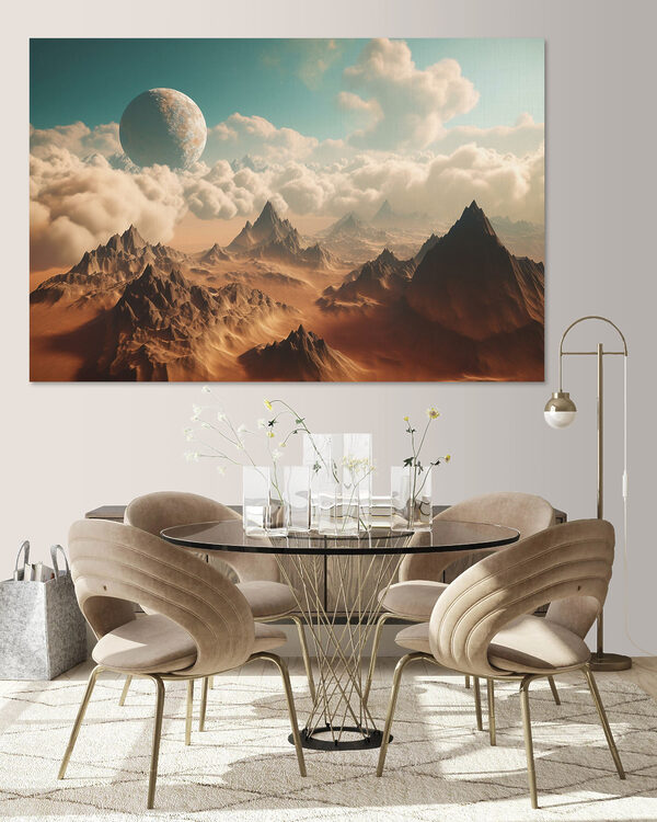 Quadri Quadri Un paesaggio di montagne e nuvole (COD: s33914)