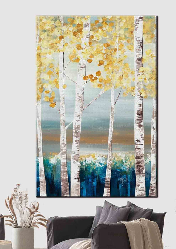 Quadri Quadri Un dipinto raffigurante alberi con foglie gialle (COD: s34602)