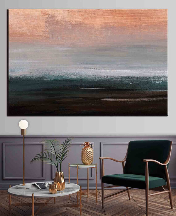 Quadri Un dipinto di un paesaggio