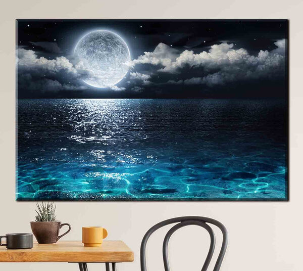 Quadri Quadri La luna sull'acqua di notte (COD: s35167)