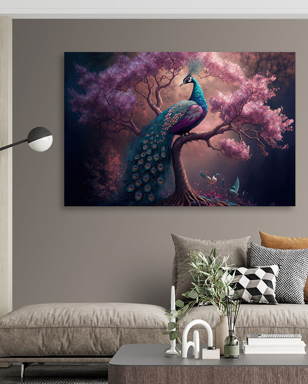 A peacock on a tree