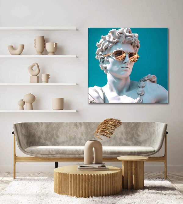 Quadri Quadri Una statua di un uomo con gli occhiali da sole (COD: s35472)