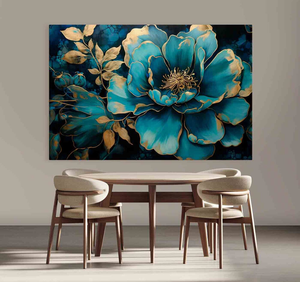 A painting of a flower A painting of a flower