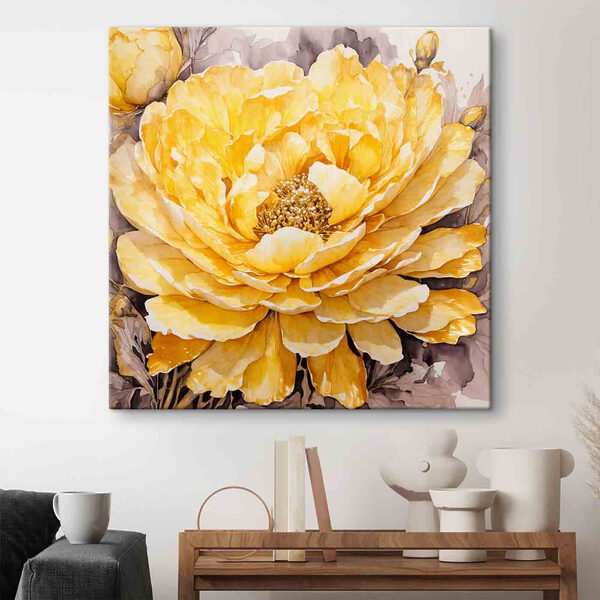 Quadri Quadri Un dipinto raffigurante un fiore giallo (COD: s35663)