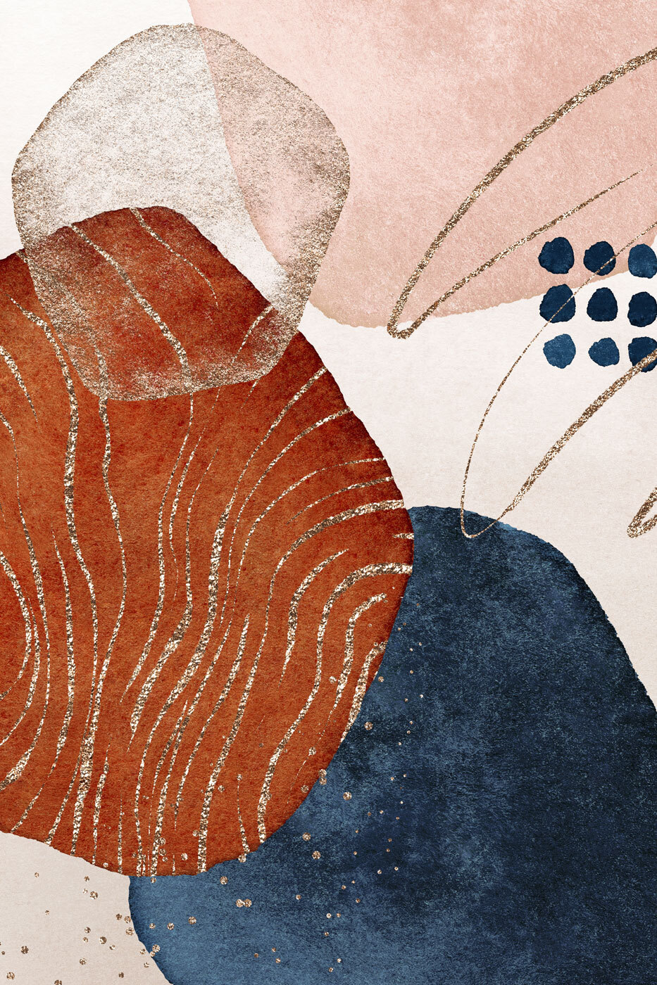 A close up of a painting