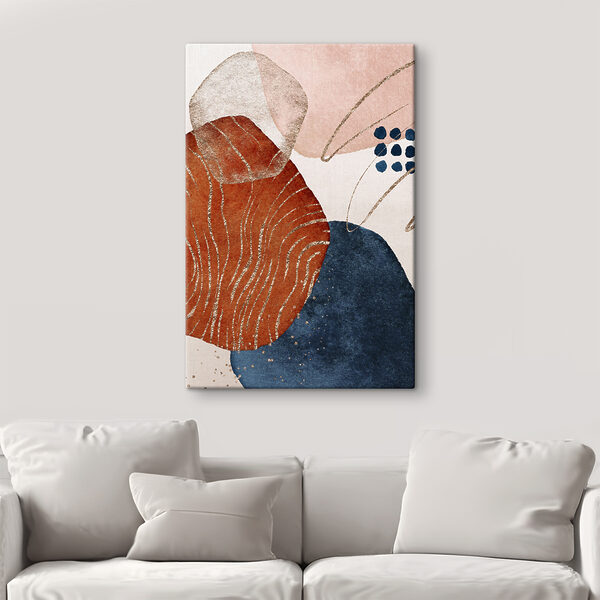 A close up of a painting