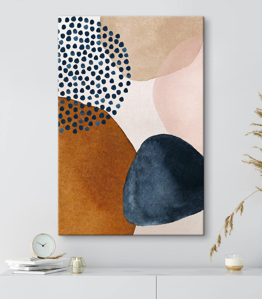 A painting of different shapes and colors A painting of different shapes and colors