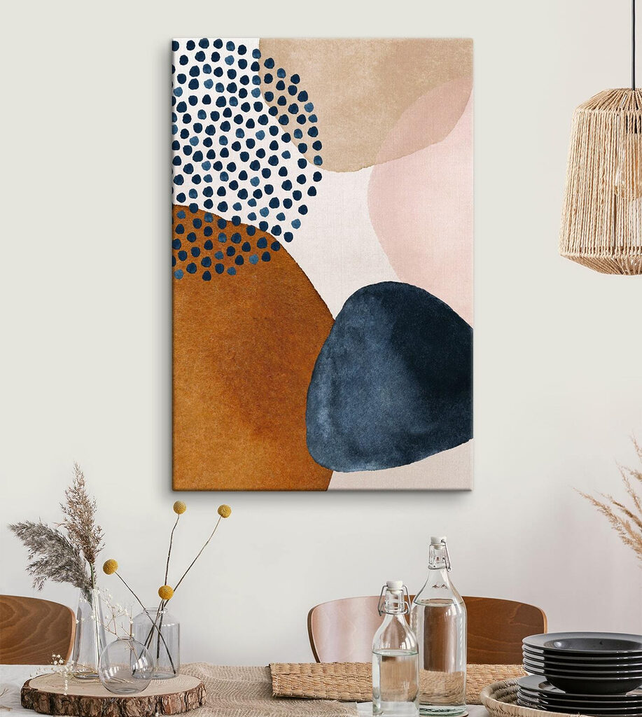 A painting of different shapes and colors A painting of different shapes and colors