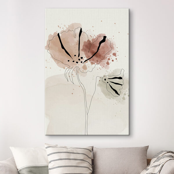 Quadri Un disegno di fiori su sfondo bianco (COD: s36107) Quadri Quadri Un disegno di fiori su sfondo bianco (COD: s36107)