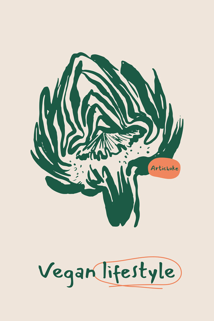A green and white drawing of a plant A green and white drawing of a plant