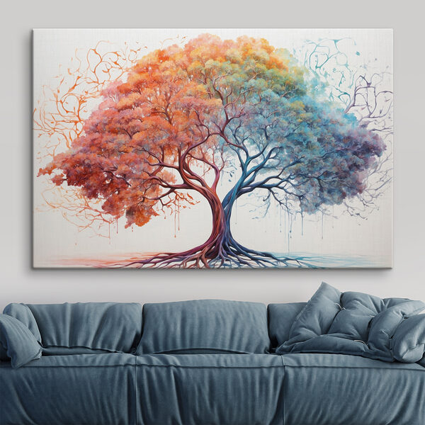 Quadri Quadri Un albero con foglie di diversi colori (COD: s36444)