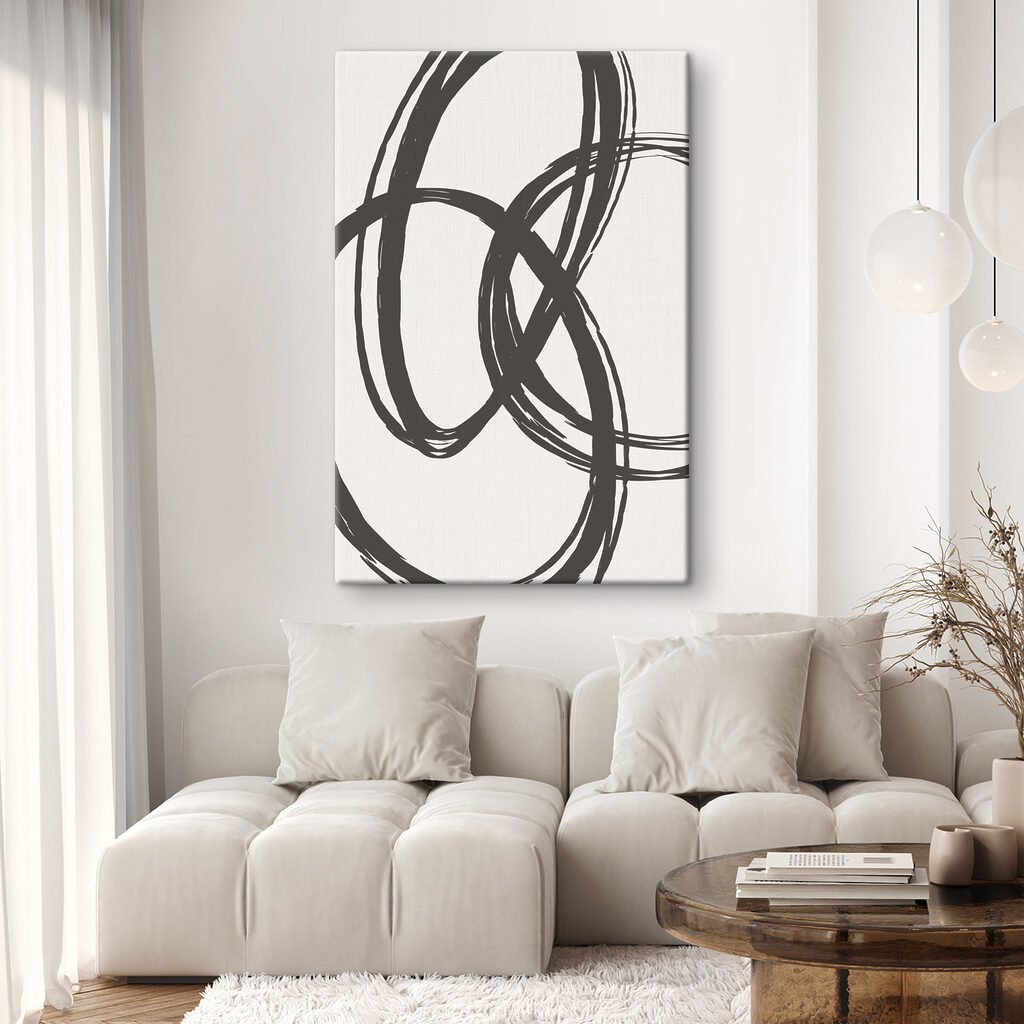 A black and white background with circles A black and white background with circles