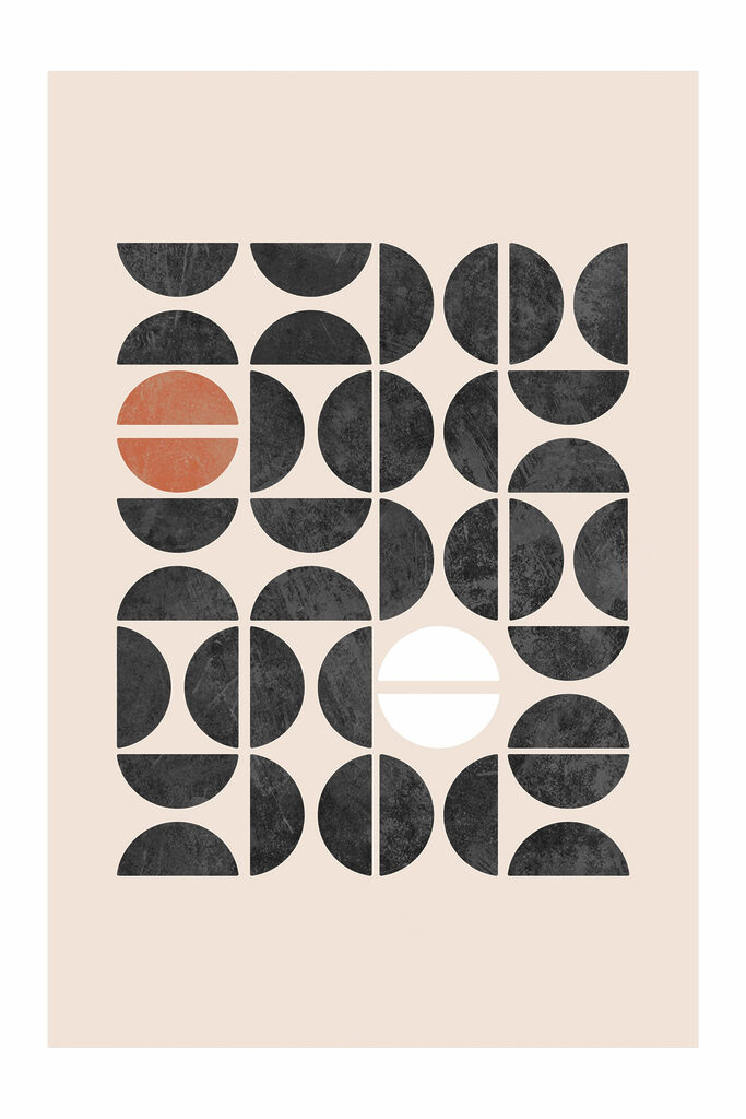 A black and white geometric pattern