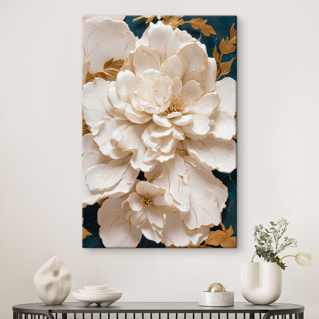 Elegant white blooms with delicate veins Elegant white blooms with delicate veins