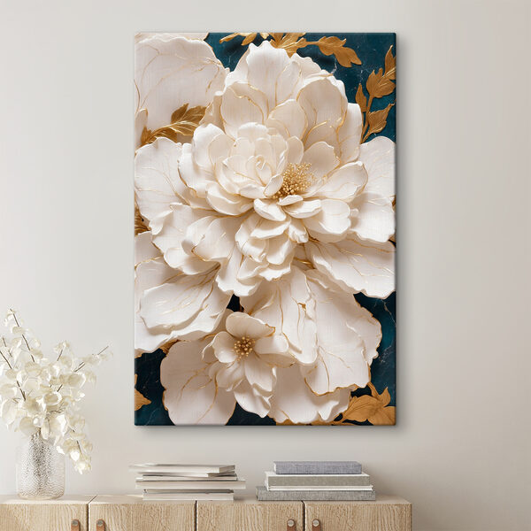 Elegant white blooms with delicate veins Elegant white blooms with delicate veins