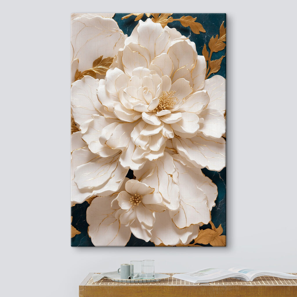 Elegant white blooms with delicate veins Elegant white blooms with delicate veins