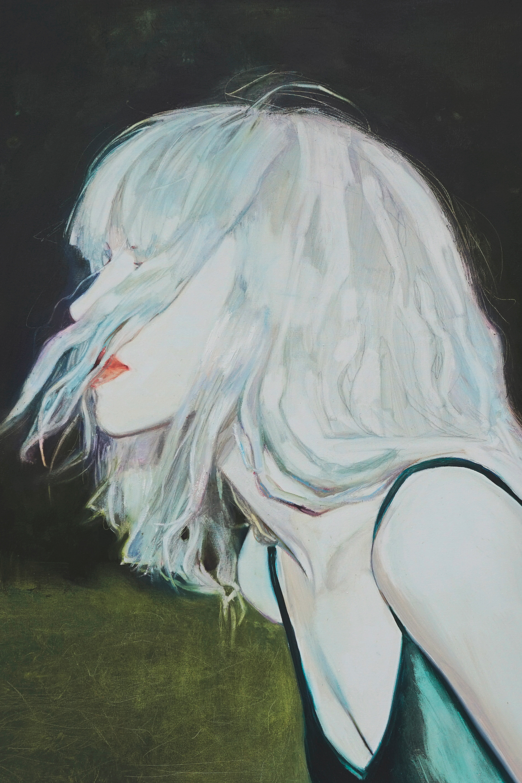 A woman with long hair