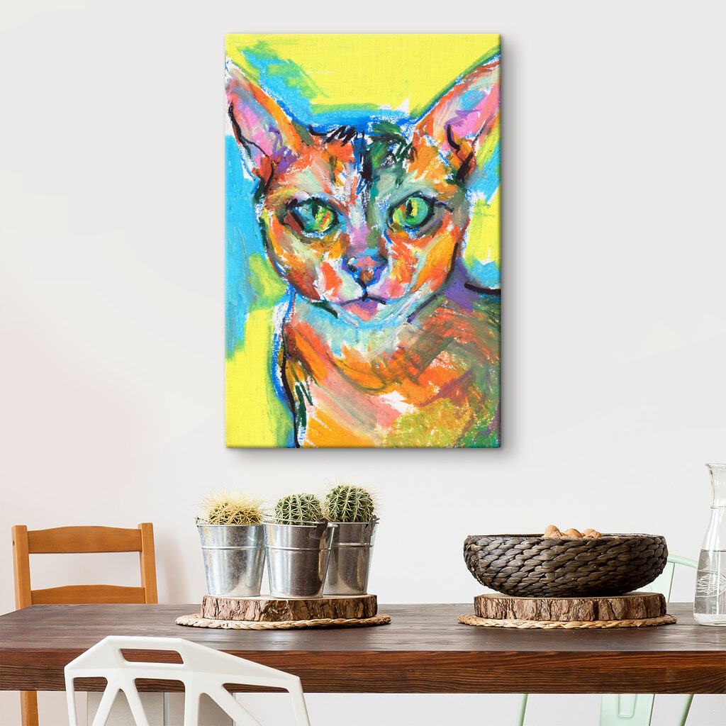 A painting of a cat A painting of a cat