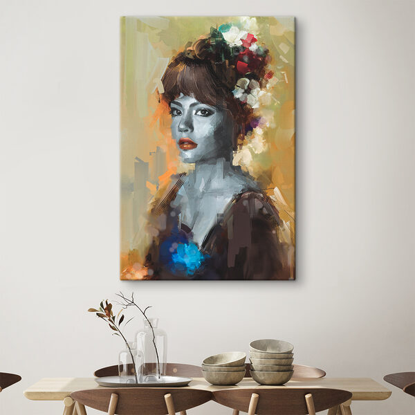 Quadri Una donna con dei fiori tra i capelli
