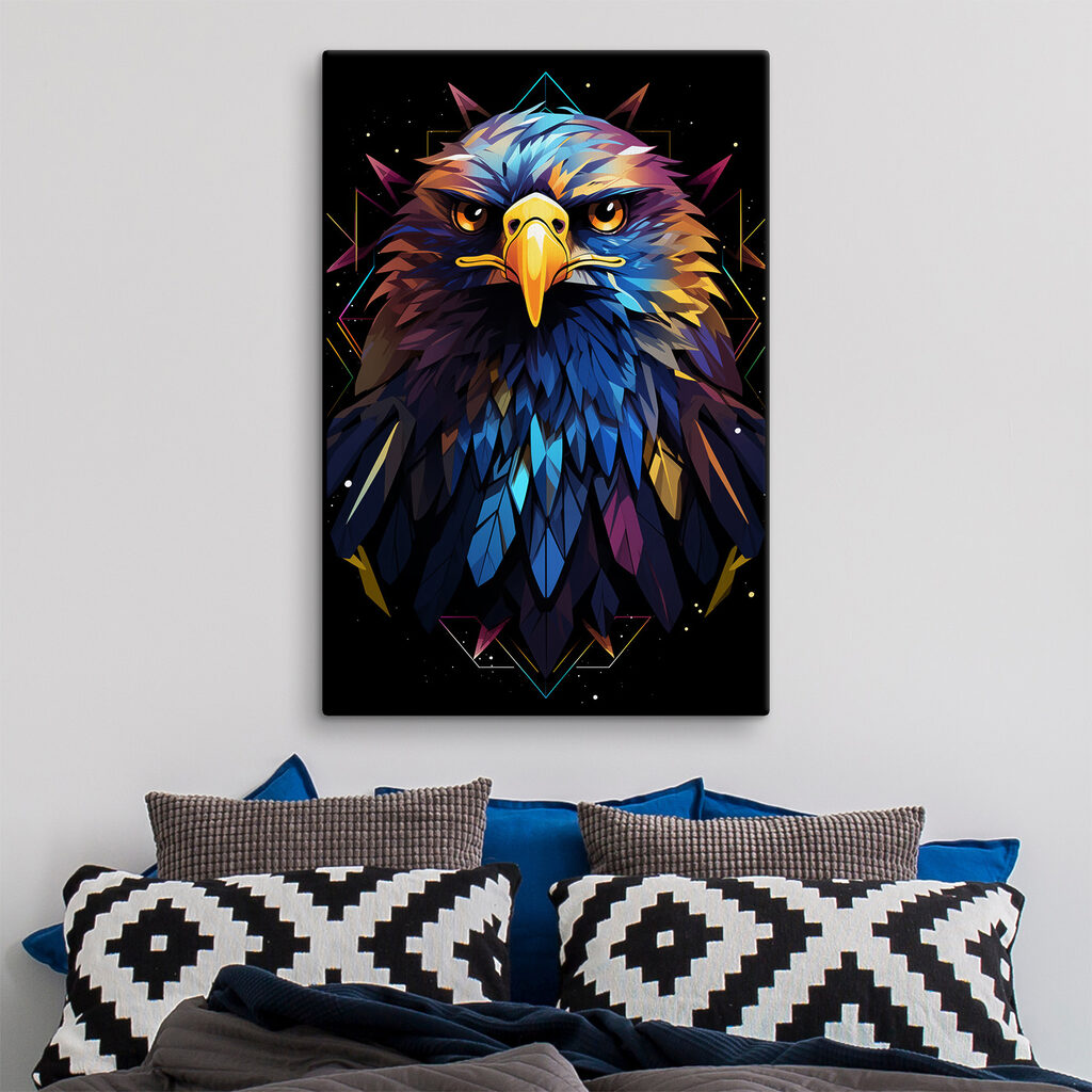 A colorful bird with a yellow beak A colorful bird with a yellow beak