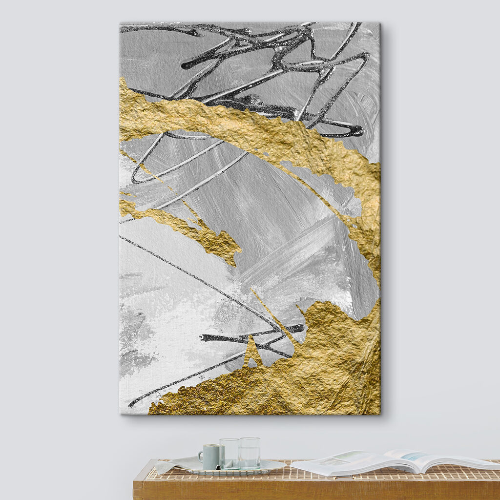 Metallic Textures: Silver Meets Yellow