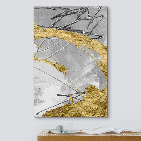 Quadri Quadri Texture metalliche: l'argento incontra il giallo (COD: s36485)