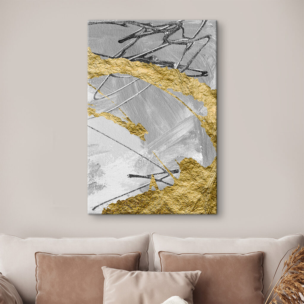 Metallic Textures: Silver Meets Yellow