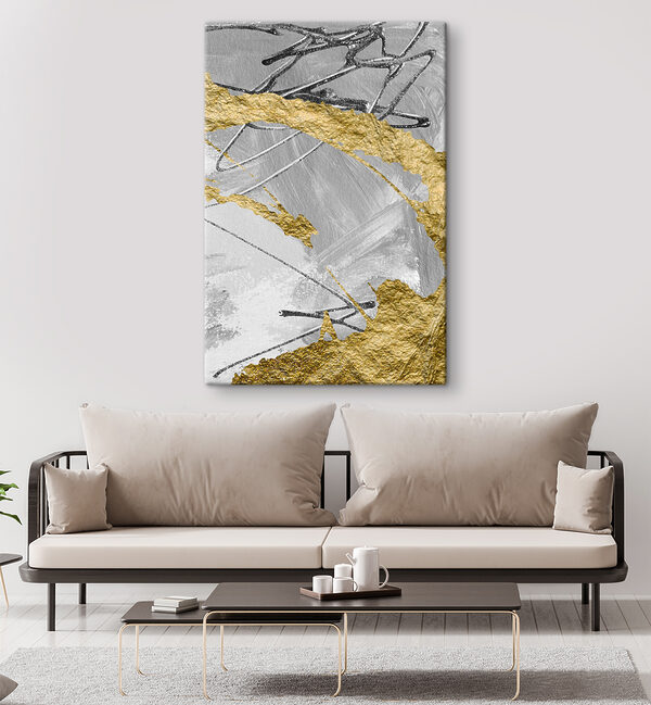 Metallic Textures: Silver Meets Yellow