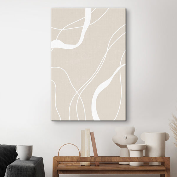A white lines on a beige background A white lines on a beige background
