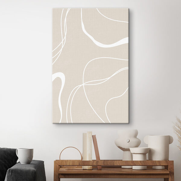 Quadri Linee bianche su sfondo beige (COD: s36489) Quadri Quadri Linee bianche su sfondo beige (COD: s36489)