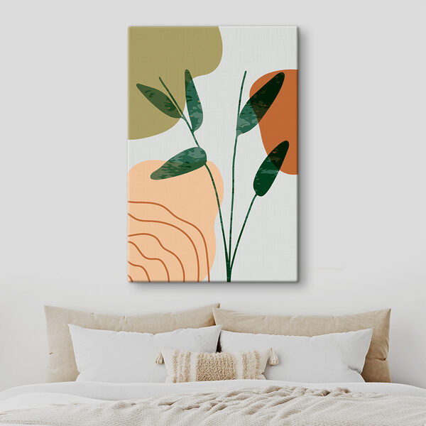 A green and orange leaves