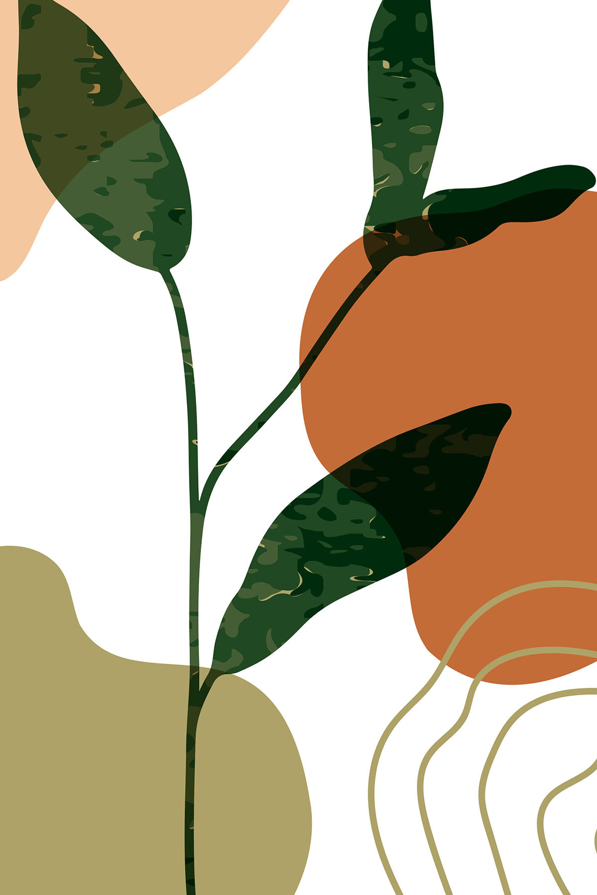 A green plant with brown and orange spots