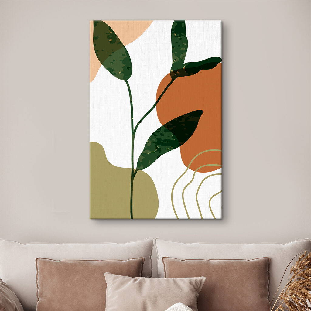 A green plant with brown and orange spots