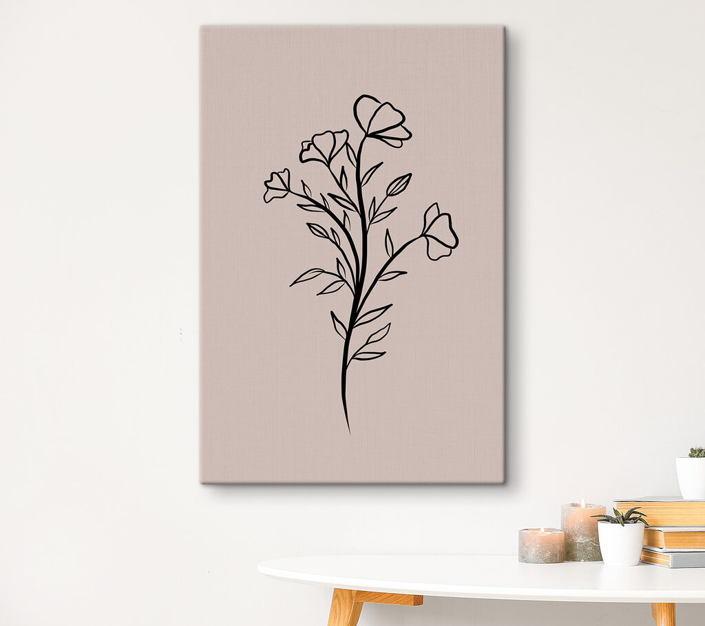 A drawing of a flower