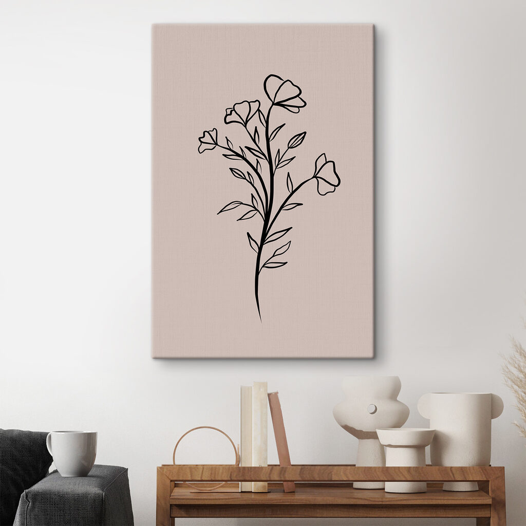 A drawing of a flower