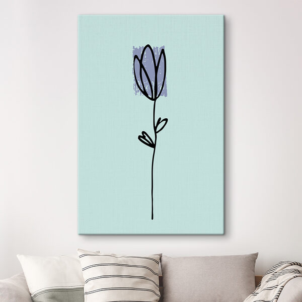 A drawing of a flower