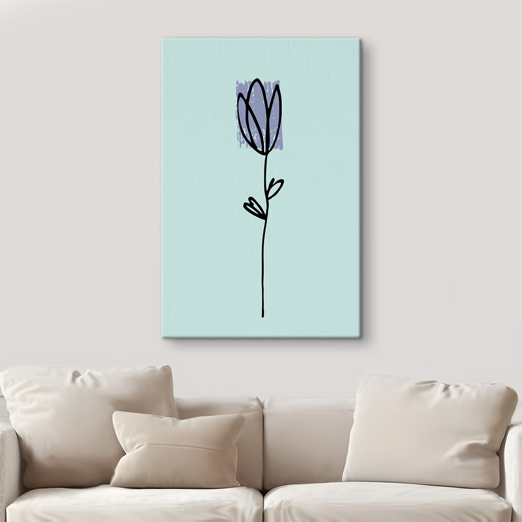A drawing of a flower