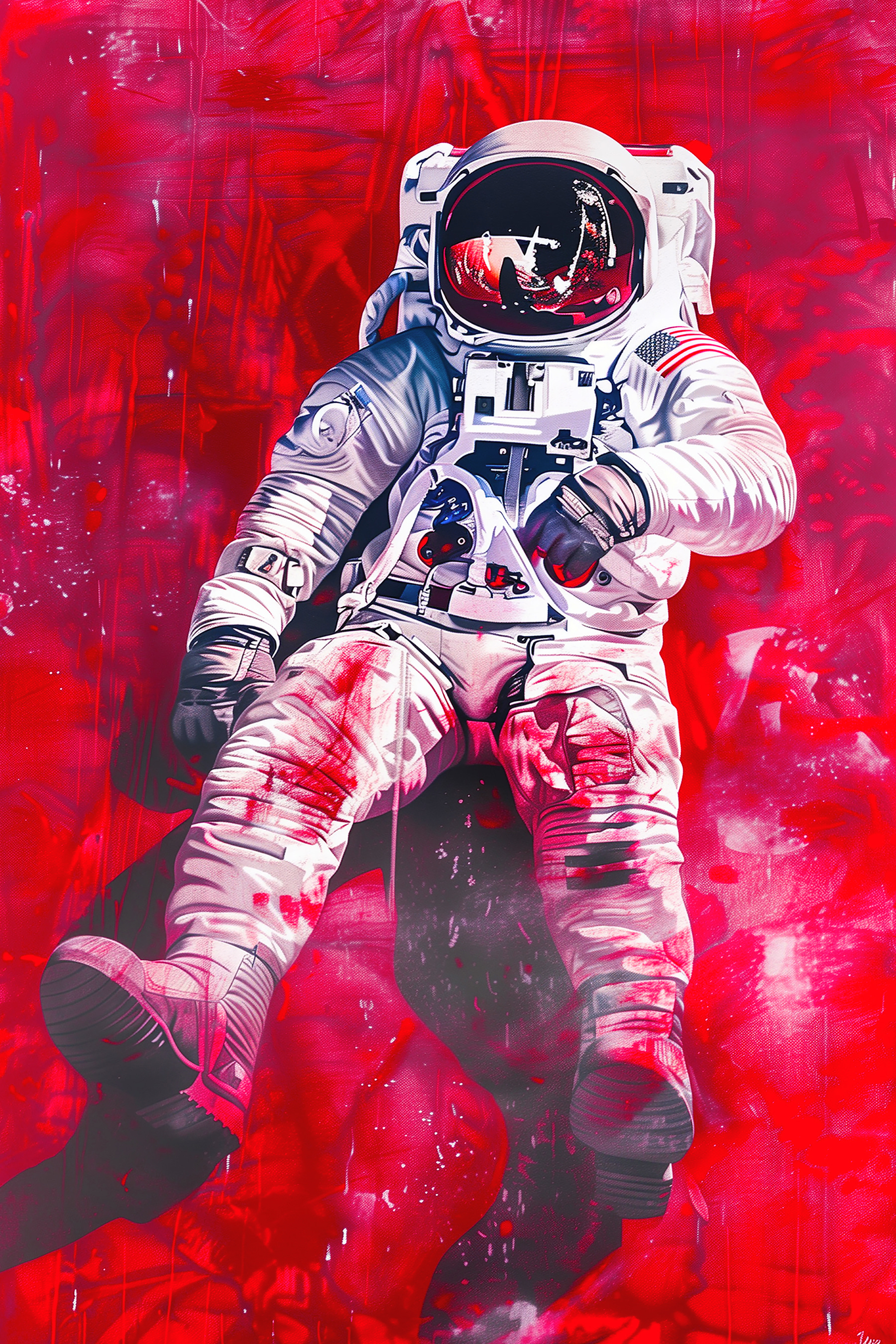 A astronaut in a space suit