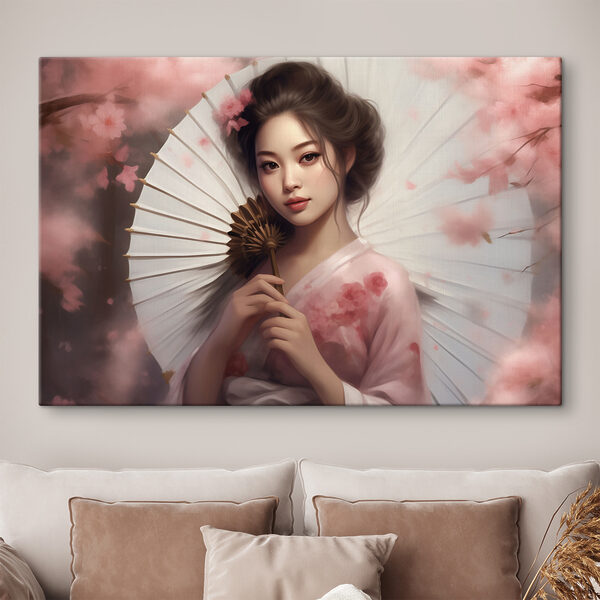 A woman holding a fan A woman holding a fan
